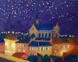 Angoul&ecirc;me - Notre Dame d'Obezine - Nuit