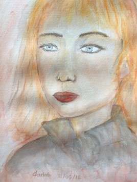 Blond french girl witch big blue eyes