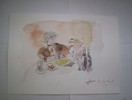 La femme et l'enfant de Claude Monet 1868