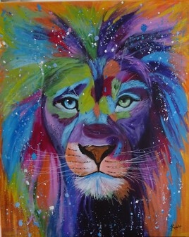 lion en couleur