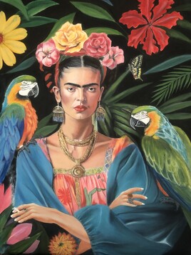 Frida Kahlo et ses aras