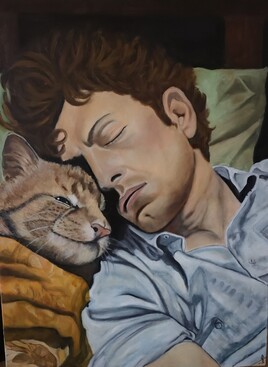 LE JEUNE HOMME ET LE CHAT