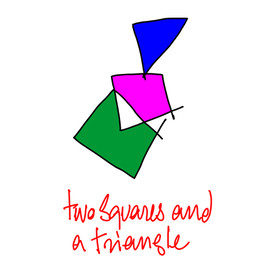 two squares and a triangle