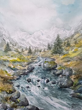 Aquarelle Pyr&eacute;n&eacute;es