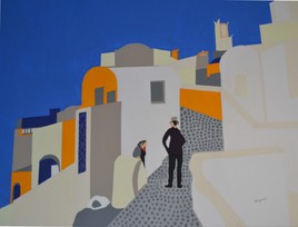 Le village grec haut perch&eacute;