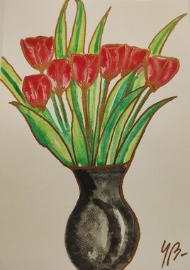 Les tulipes rouges