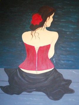 femme au bord de l'eau