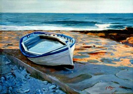 Pintura valenciana / La Barca / Pintor Alejandro Cabeza Pintura valenciana / La Barca / Pintor Alejandro Cabeza