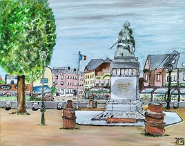 Square Jeanne d'Arc Le Crotoy / Huile sur toile / 33 x 41 com / Ao&ucirc;t 2025