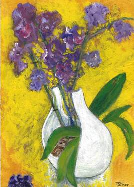 Vase blanc aux orchidées