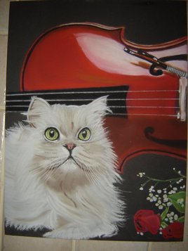 le chat et le violon
