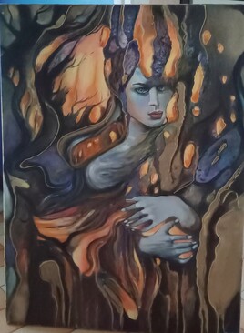 driade des bois peinture huile