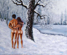 Adam et Eve chassés du Paradis.