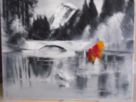 paysage en noir et blanc