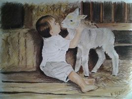 enfant et mouton