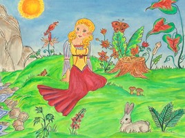 Jeune fille dans la nature