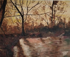 Crepuscule d automne au bord de l eau Crepuscule d automne au bord de l eau