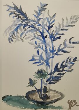 Aquarelle bleu