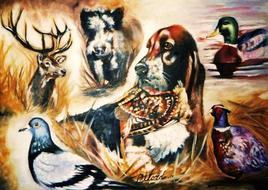 (sc&eacute;ne de chasse)