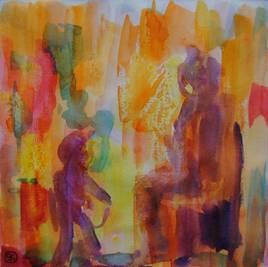 Tableau aquarelle 15cmx15cm n°015AQ