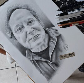 Portrait crayons graphites