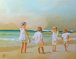 Les enfants sur la plage
