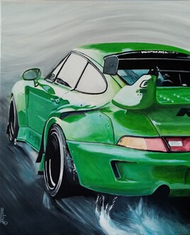 Porsche verte