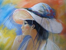 femme au chapeau
