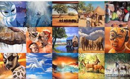 mosaique de tableaux réalisés