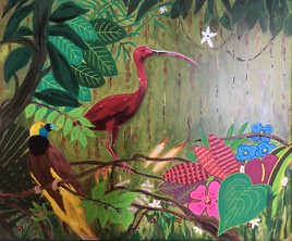 L'ibis rouge et l'oiseau de paradis
