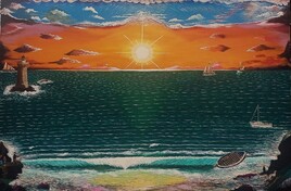 Coucher de soleil sur la plage