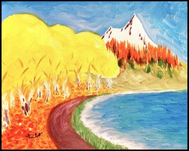 For&ecirc;t et lac / Painting Forest and lake