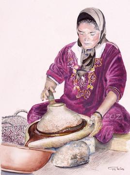 La femme berbère et l'argan