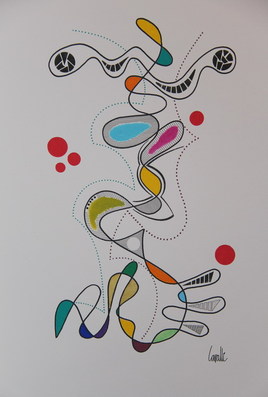 Mouvement aux boules rouges