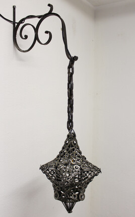 Soudure / Sculpture : Lanterne médiévale / 4 branches.