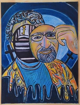 J'enl&egrave;ve mon masque  (autoportrait)