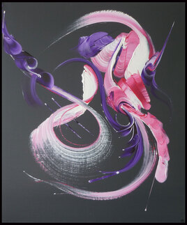 Peinture abstraite Etreinte musicale