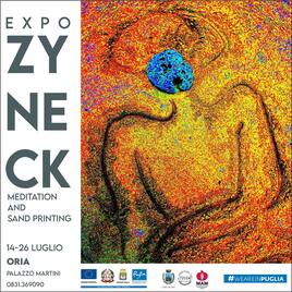 AFFICHE EXPO SAND ART  ZYNECK A ORIA ITALIE DU SUD