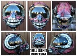 skull helmet airbrush...casque aérographe...Nimes