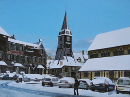 place Ste Catherine sous la neige