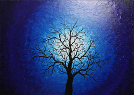 Silhouette d'arbre de nuit