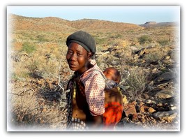 Portrait de femme Bushman.