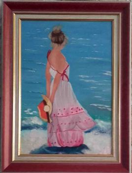 jeune fille au bord de la mer