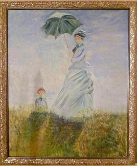 La femme au parasol d'après Monet
