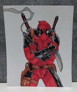 Deadpool comics drawing