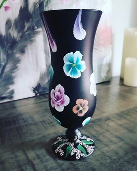 Acrylique sur vase