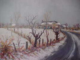 Paul Jallat "paysage d'hiver"
