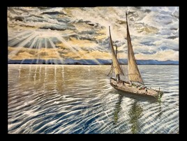 Golden hour pour la Savoie sur le Léman