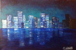 City in the blue