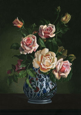 Quelques roses dans un vase